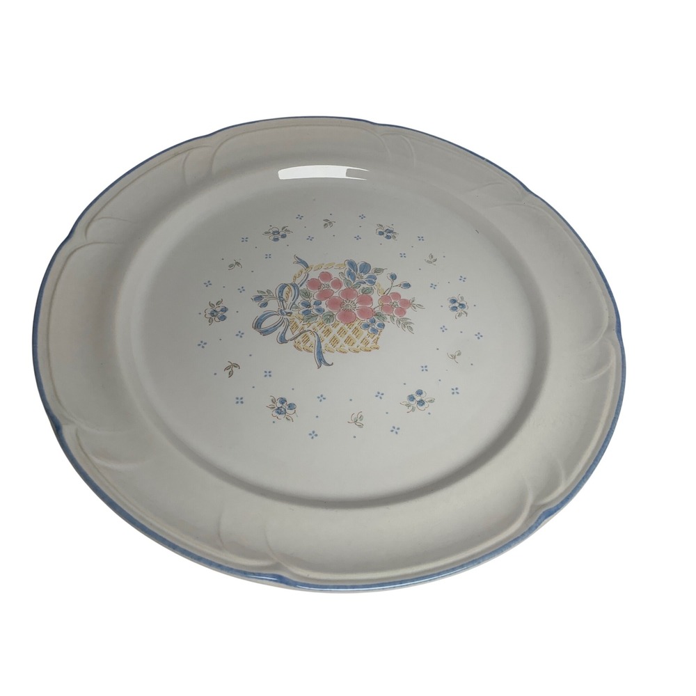 VTG‎ Country Basket Collection Japan Floral Stoneware Serving Plater Cottagecore